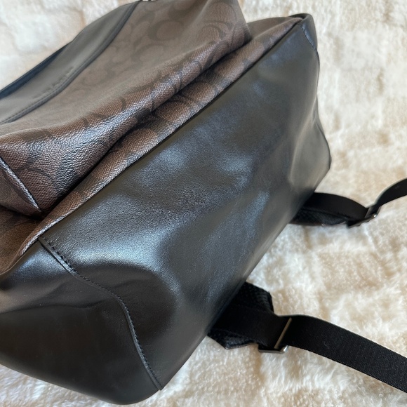 NWT!Rare! Coach F72483 Men's Houston Backpack In Signature Canvas Mahogany Black - Picture 8 of 12